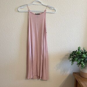Forever 21 Pink Striped Sleeveless Dress